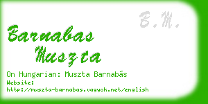 barnabas muszta business card